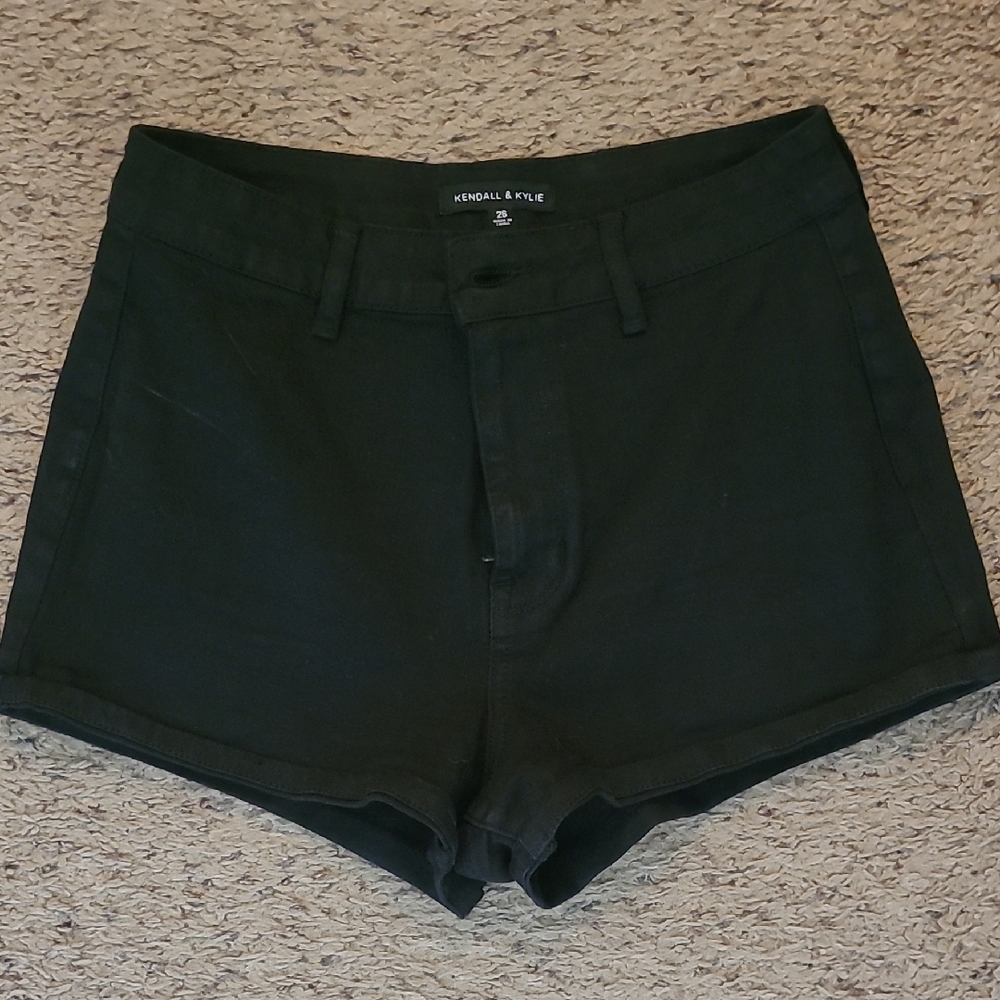 Kendall & Kylie Black High Waist Shorts